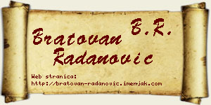 Bratovan Radanović vizit kartica